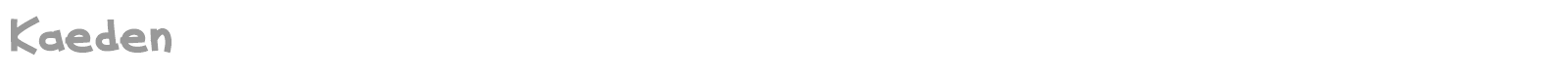 Kaeden Bold font preview